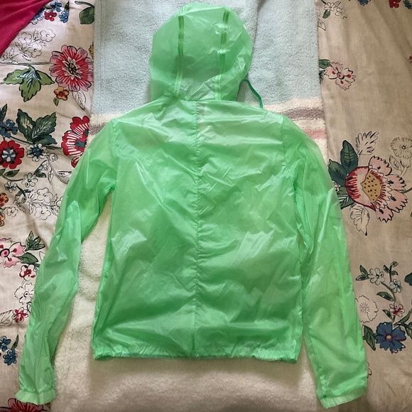 Lululemon Transparent Green Running Jacket with Hood Size 8 - Picture 3 of 15